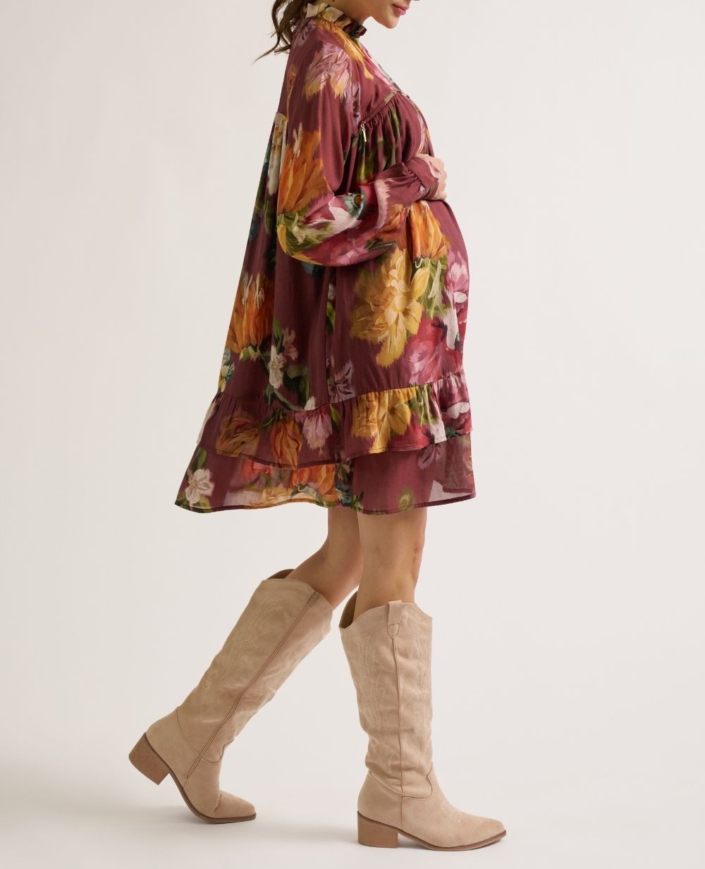 Cache Coeur Elisabeth jurk Multicolor: babydoll-jurk met bloemenprint voor zwangerschap en borstvoeding, foto 2