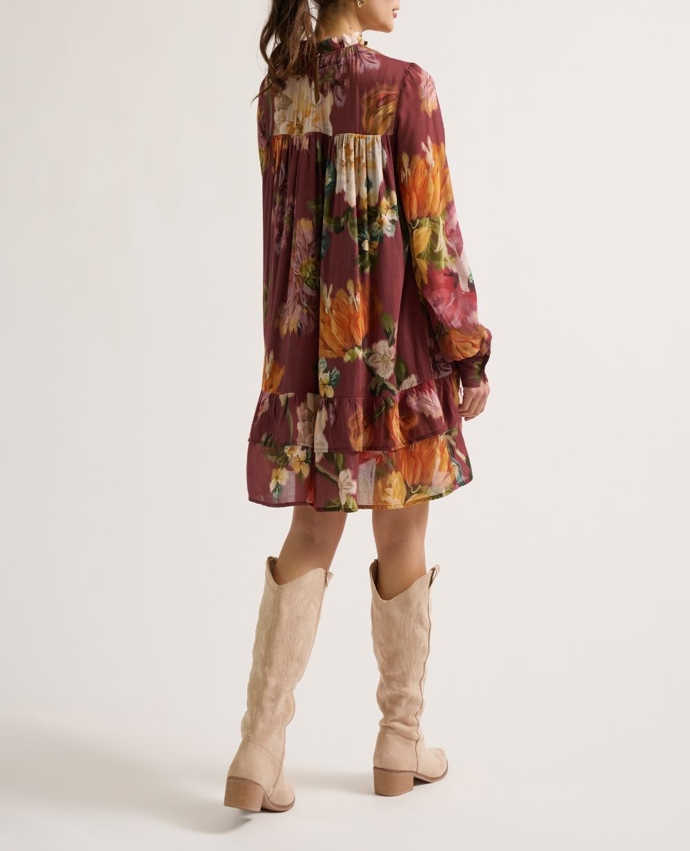 Cache Coeur Elisabeth jurk Multicolor: babydoll-jurk met bloemenprint voor zwangerschap en borstvoeding, foto 5