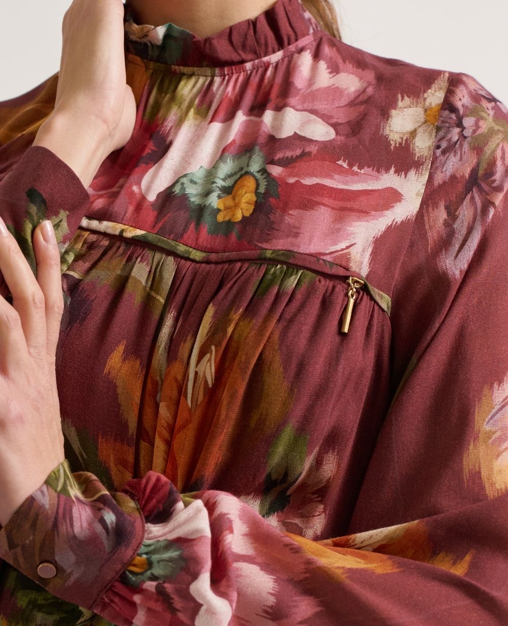 Cache Coeur Elisabeth jurk Multicolor: babydoll-jurk met bloemenprint voor zwangerschap en borstvoeding, foto 6