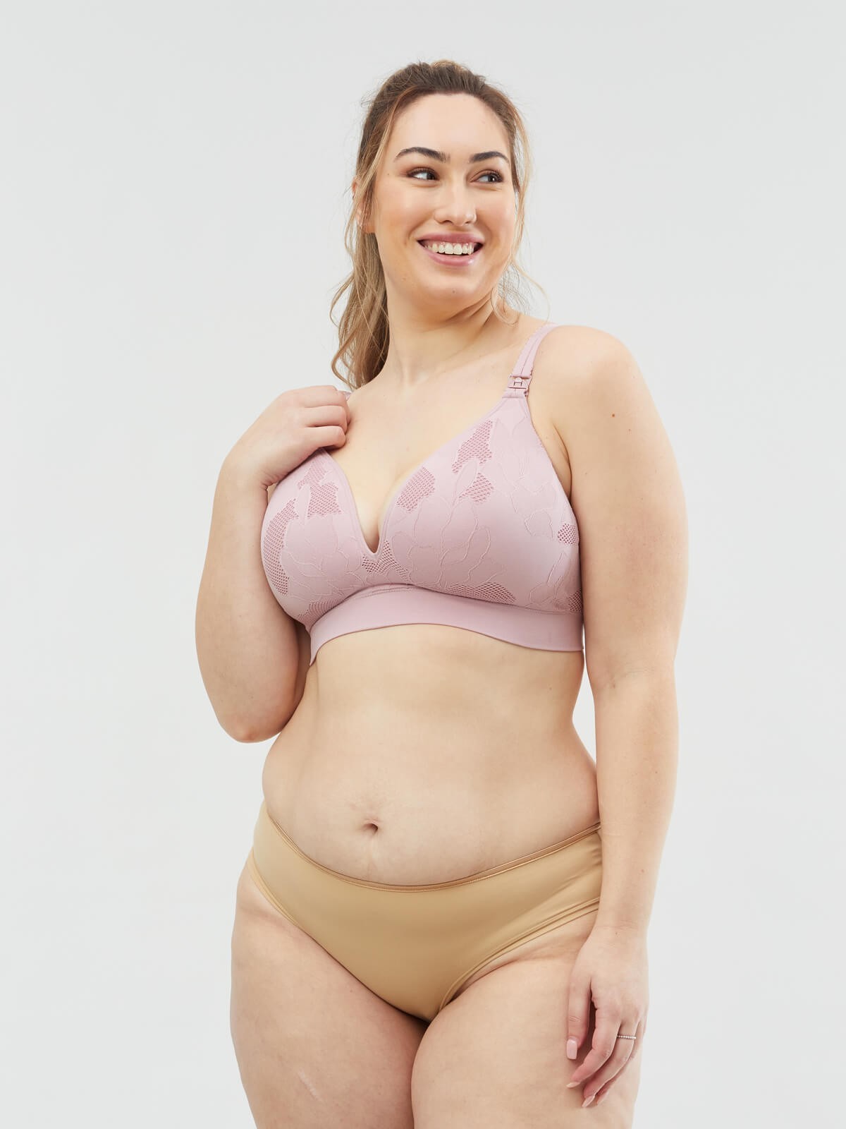 Cake Maternity Freckles borstvoedingsbeha mauve: vooraanzicht