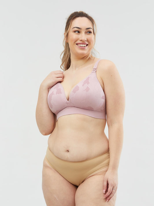 Cake Maternity Freckles borstvoedingsbeha mauve: vooraanzicht