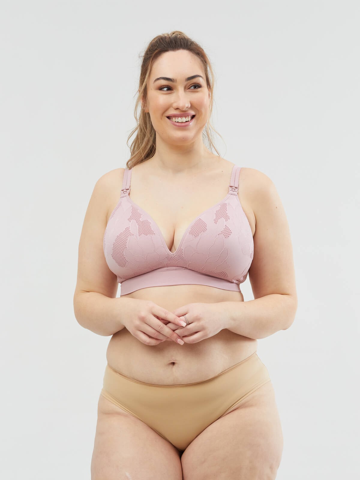 Cake Maternity Freckles borstvoedingsbeha mauve: vooraanzicht van dichtbij