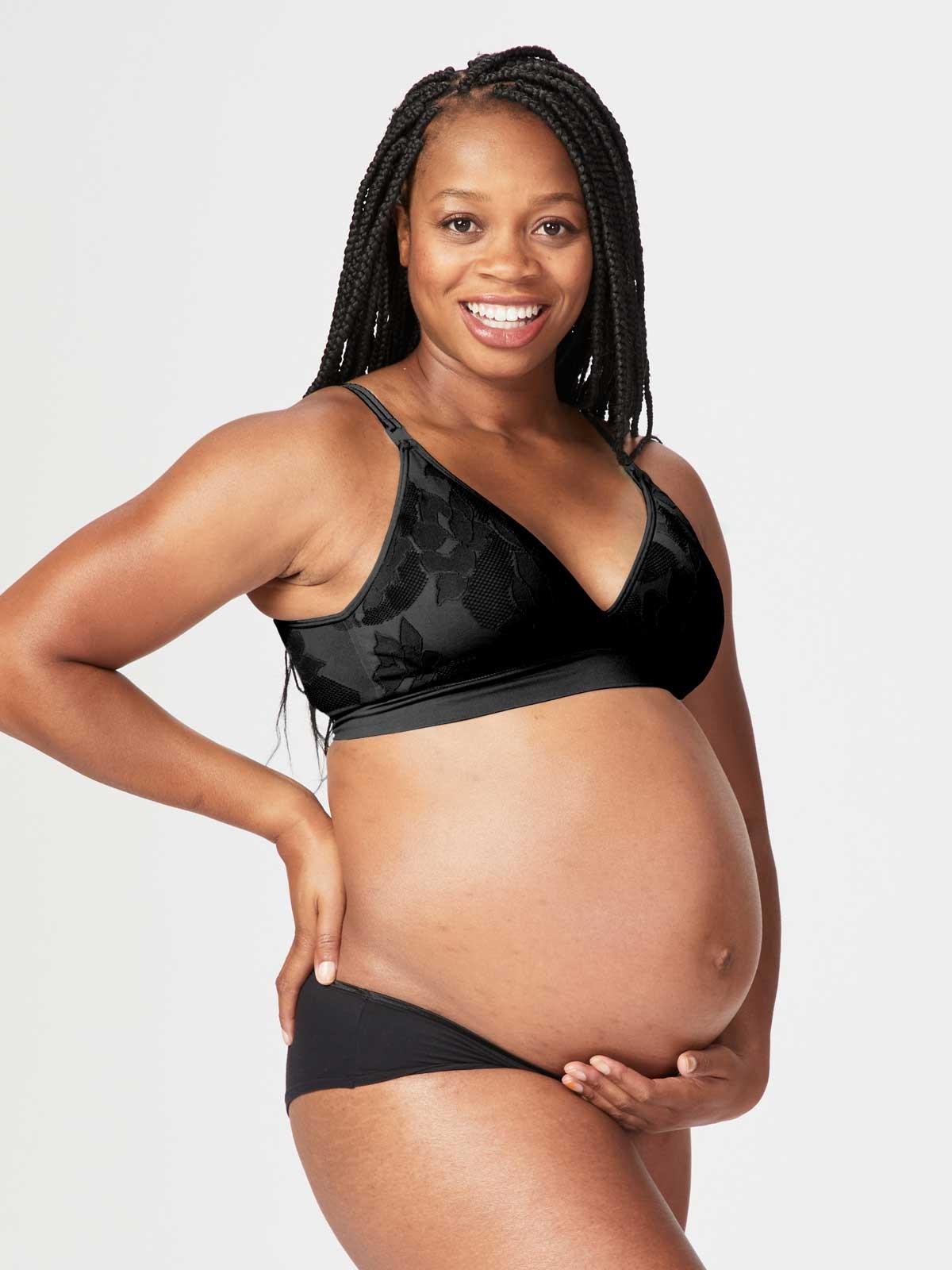 Cake Maternity Freckles borstvoedingsbeha zwart: vooraanzicht van dichtbij