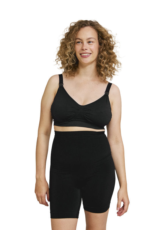 Carriwell Postpartum Shapewear Control Shorts zwart: gedragen, detail