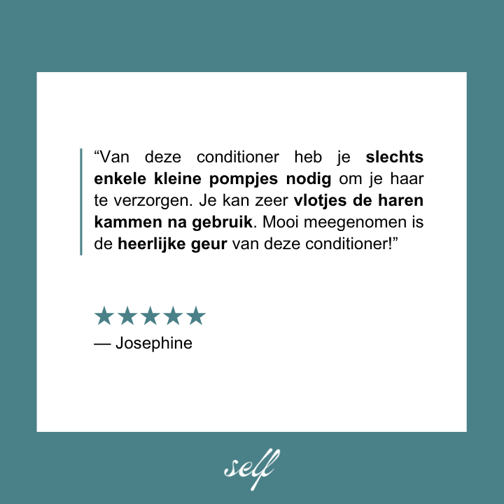 Natural Self Deep Nourishing Conditioner: detail van het flesje