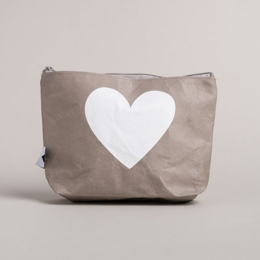 Eulenschitt Papieren toilettas grijs met wit hart