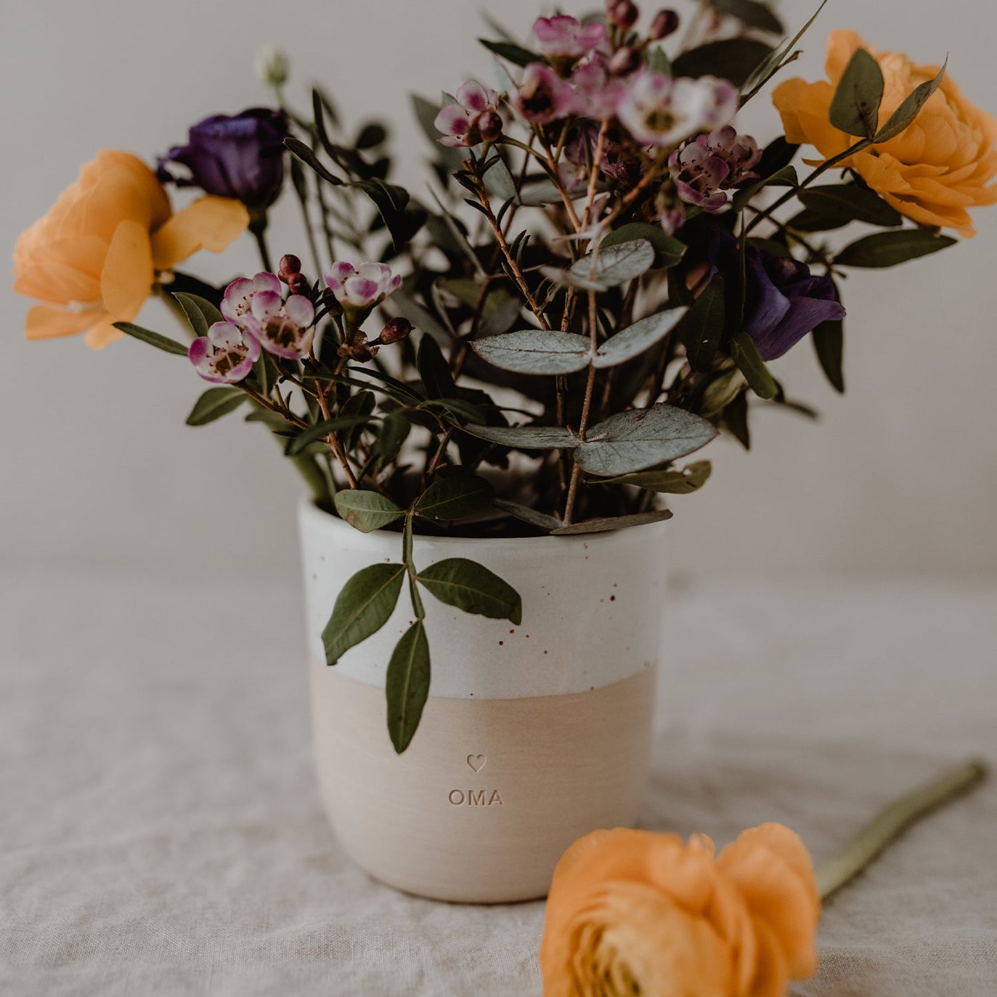 Eulenschnitt porseleinen beker Mama / Papa / Oma / Opa