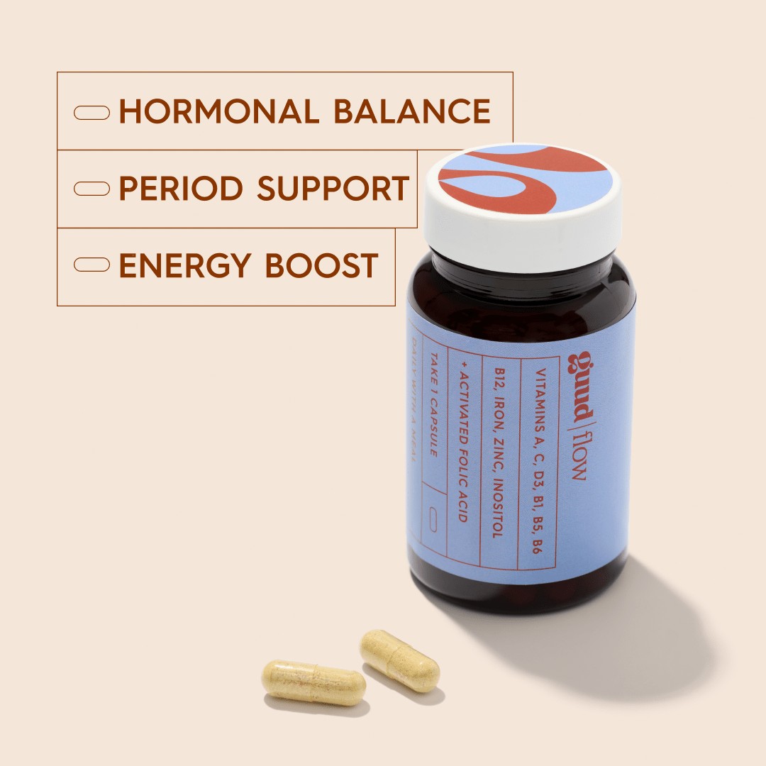 Guud Woman Flow multivitamine: verpakking met losse capsule