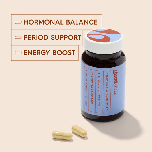 Guud Woman Flow multivitamine: verpakking met losse capsule