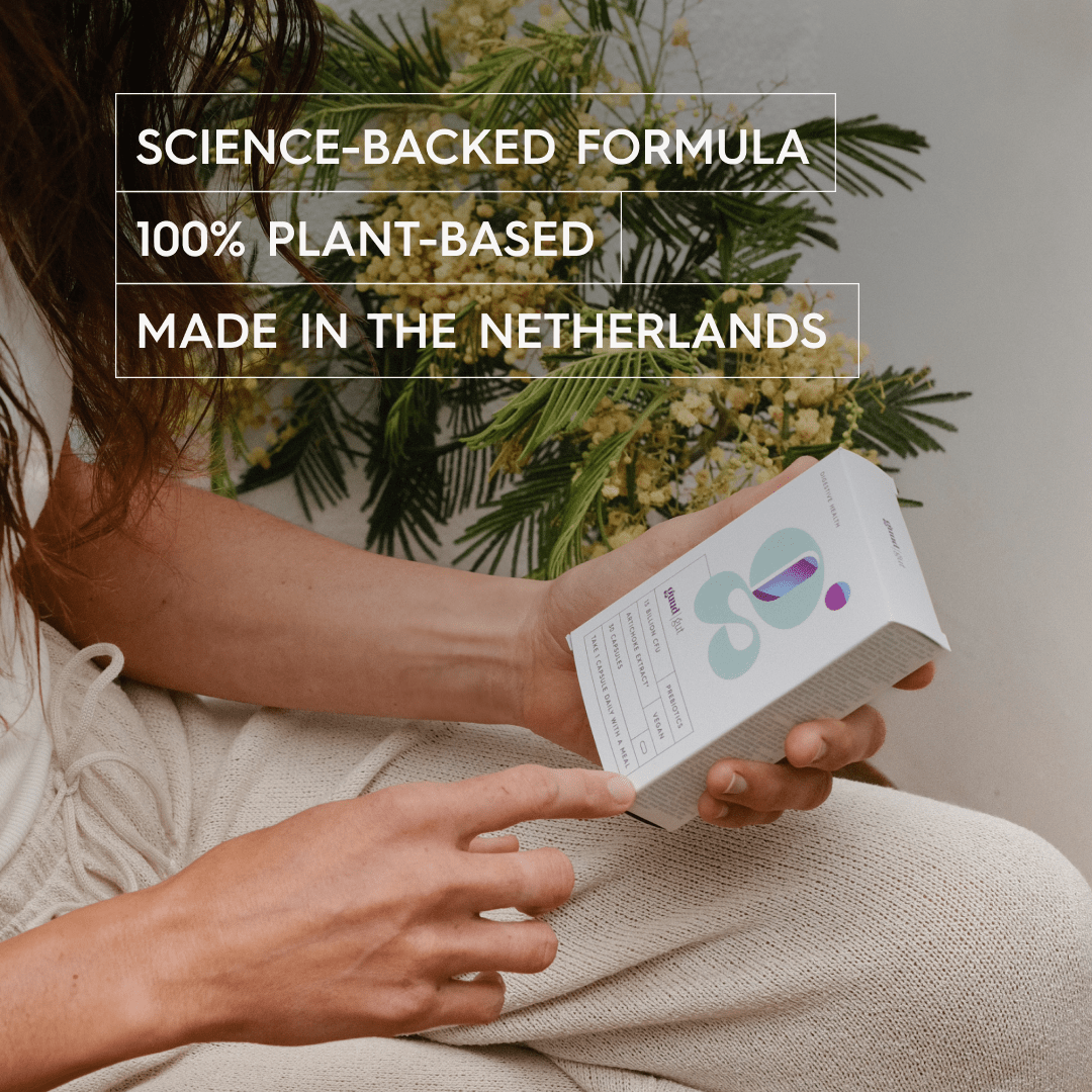 Guud Woman Gut spijsverteringssupplement: verpakking met losse capsule