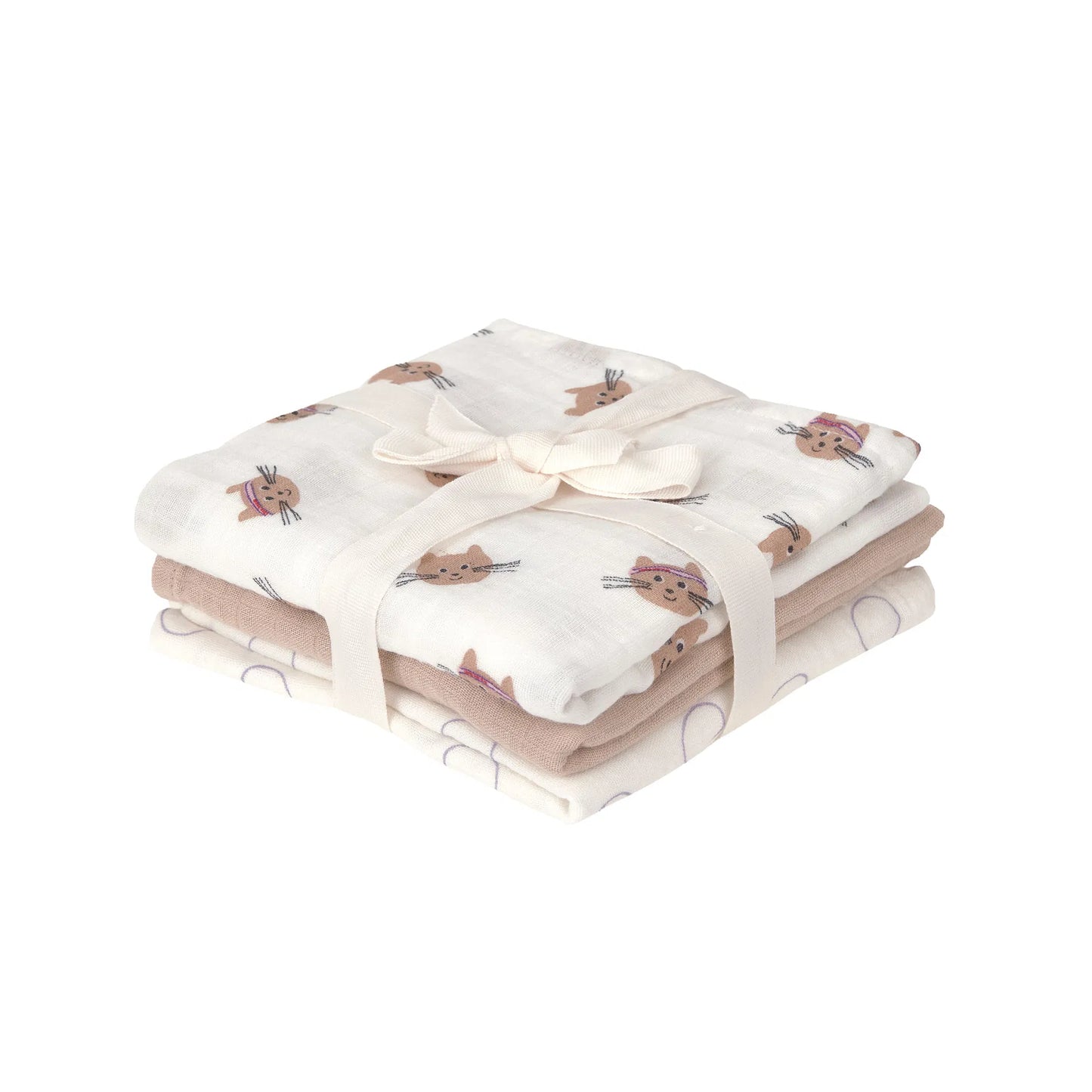 Lässig Swaddle & Burp Blanket M - set van 3 hydrofiele doeken