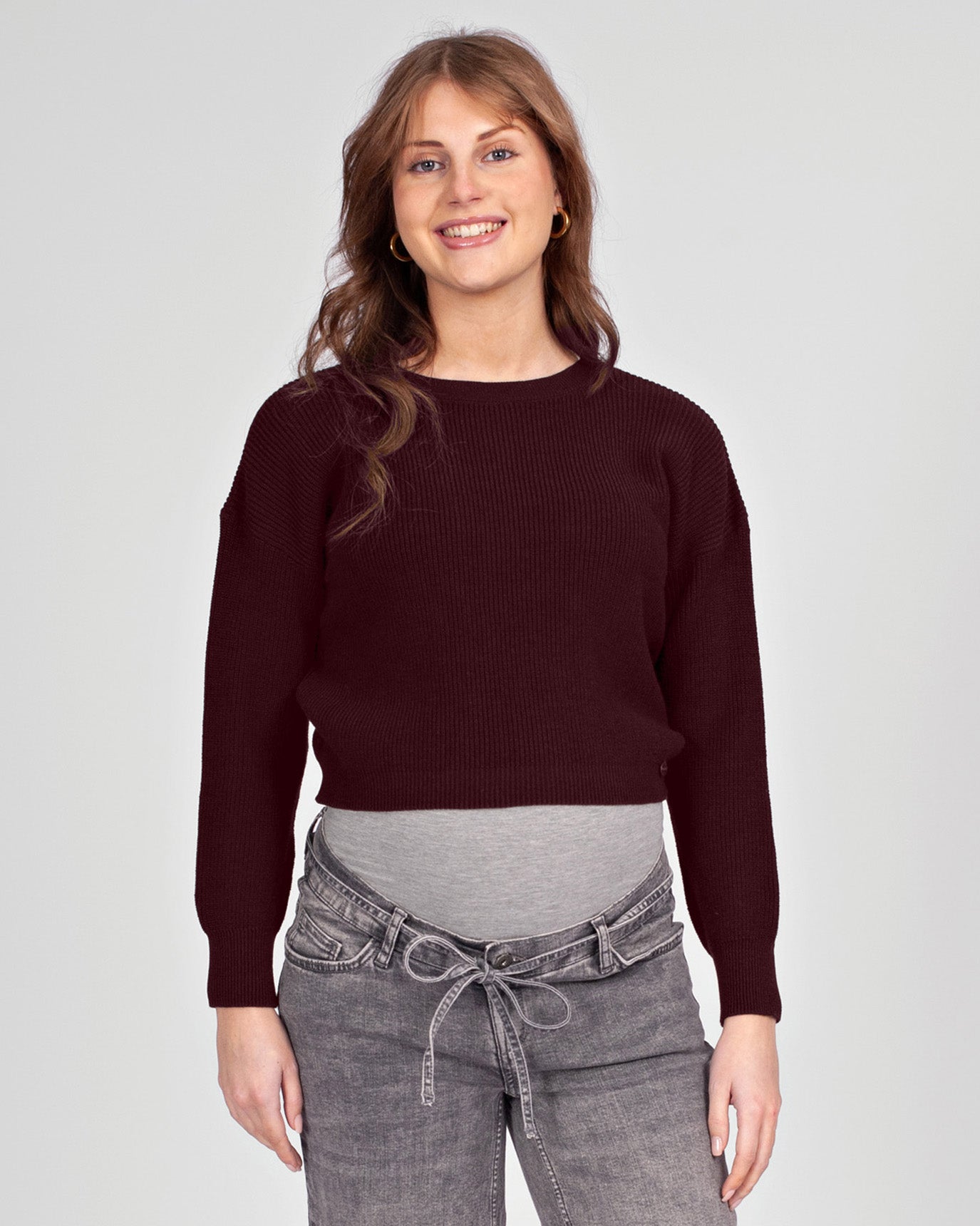 Love2Wait Knit Cropped korte gebreide zwangerschapstrui