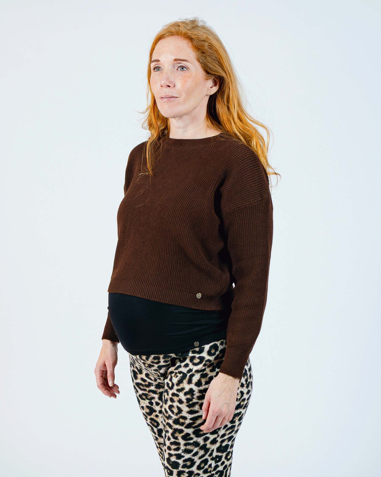 Love2Wait Knit Cropped korte gebreide zwangerschapstrui