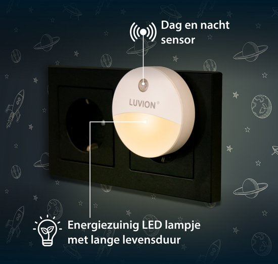 Luvion Automatische LED-nachtlampjes 2st.