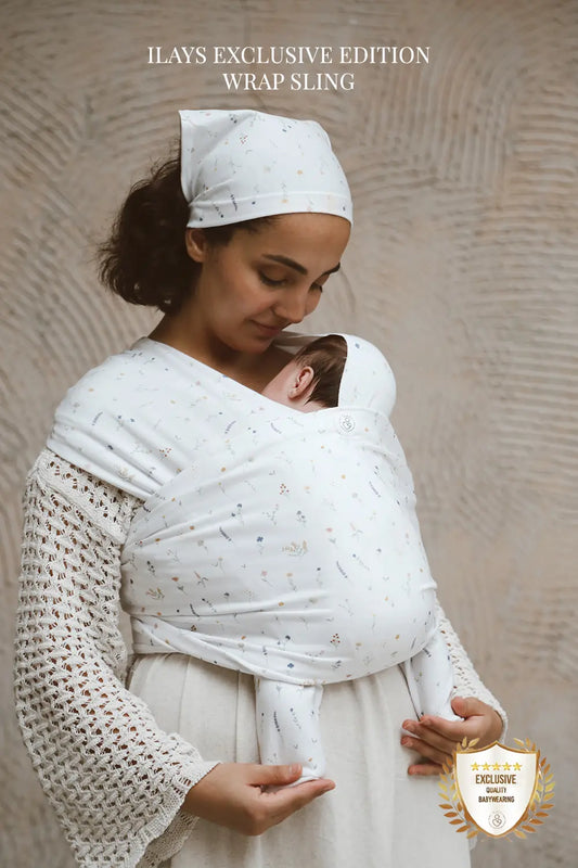 Ilays Mabel rekbare draagdoek + mutsje - Exclusive Edition