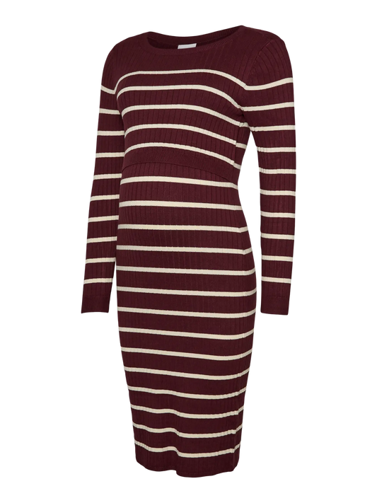 Mamalicious Newsiv June gebreide jurk windsor wine: foto 1