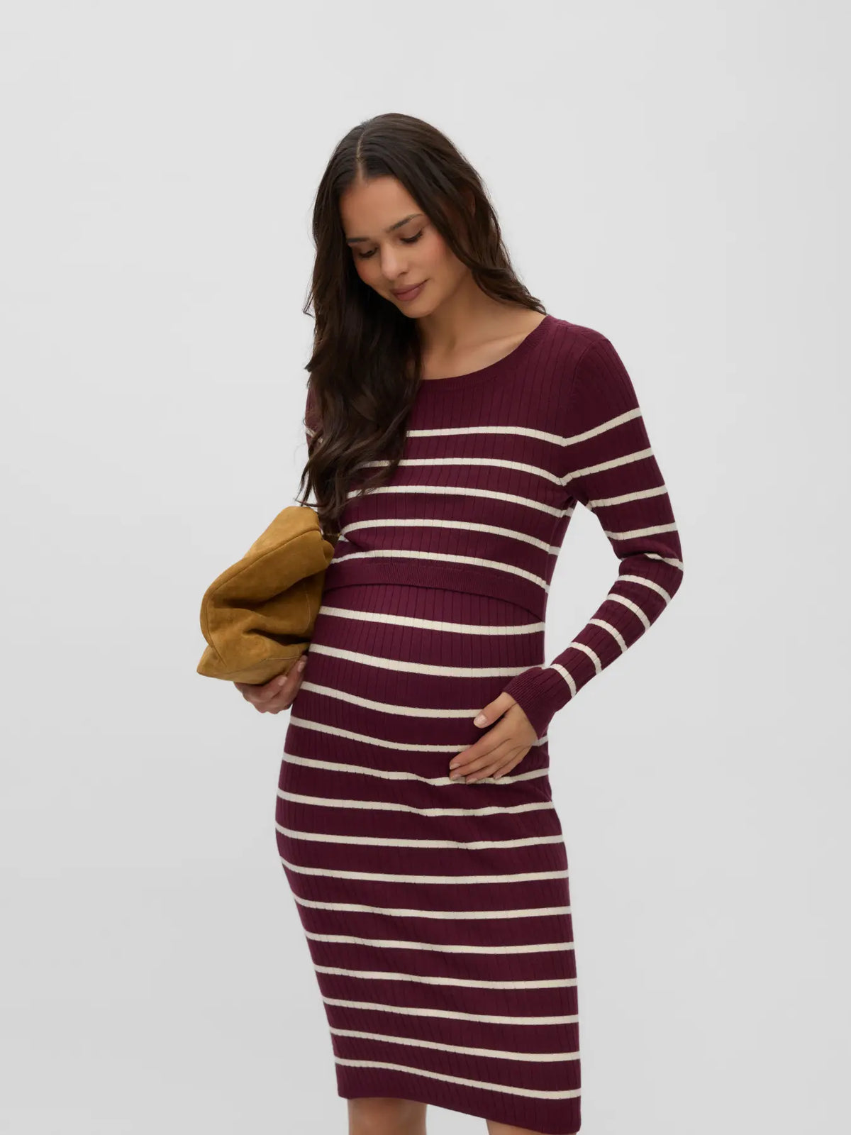 Mamalicious Newsiv June gebreide jurk windsor wine: foto 2