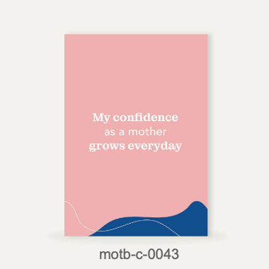 Moms On The Block affirmatiekaart - My confidence as a mother grows everyday