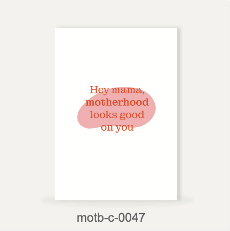 Moms On The Block affirmatiekaart - Hey mama, motherhood looks good on you