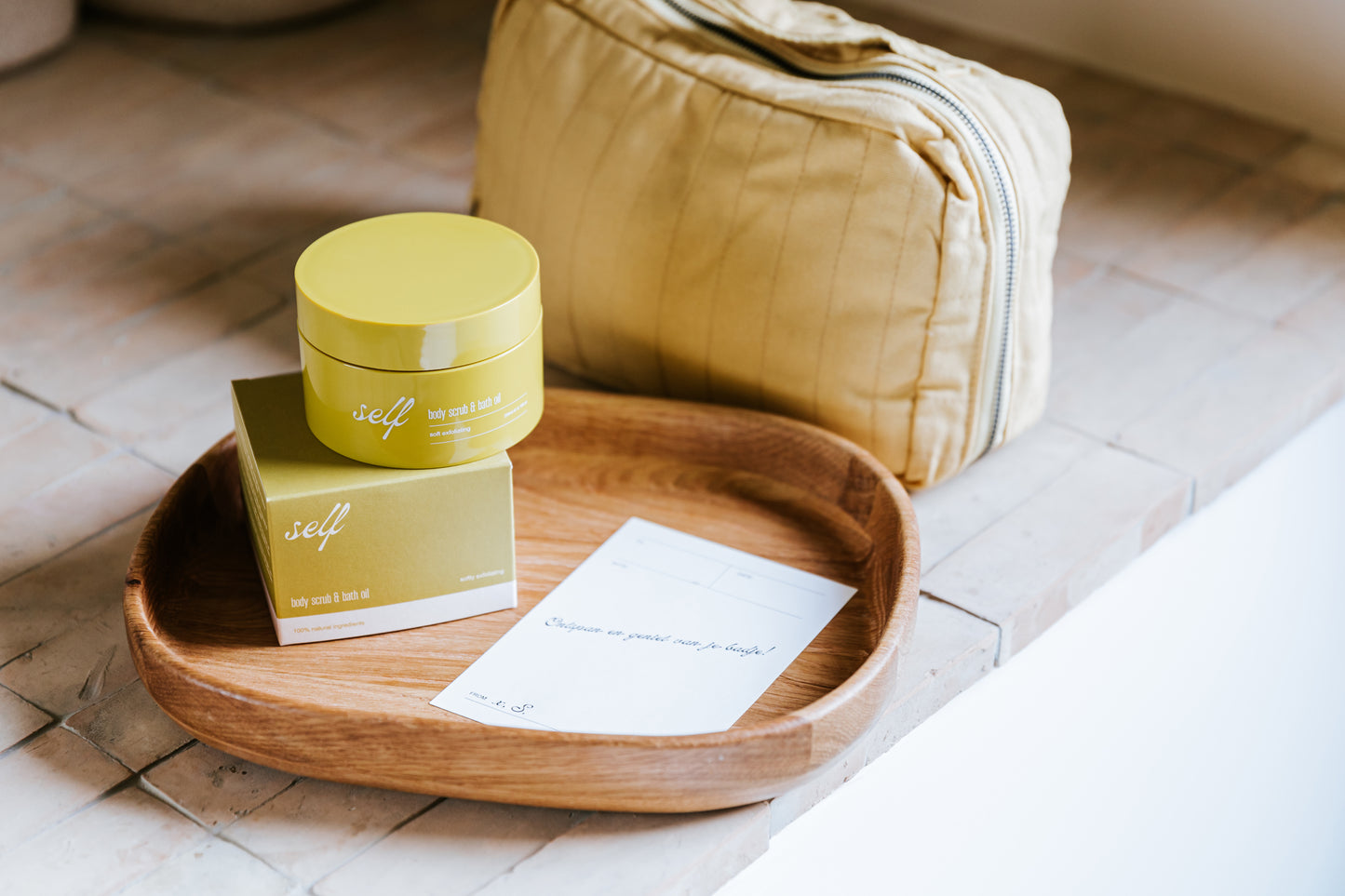 Natural Self Soft Exfoliating Body Scrub and Bath Oil scrub en badolie