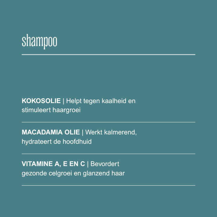 Natural Self Intense Repair Shampoo: actieve ingrediënten