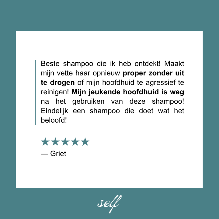 Natural Self Intense Repair Shampoo: detail van het flesje