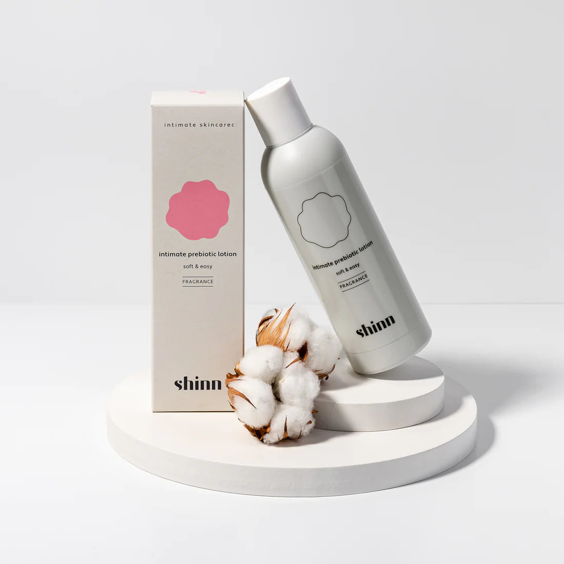 Shinn Care intimate prebiotic lotion is geschikt voor vrouwen die last hebben van roodheid, droogheid en gevoeligheid van de huid