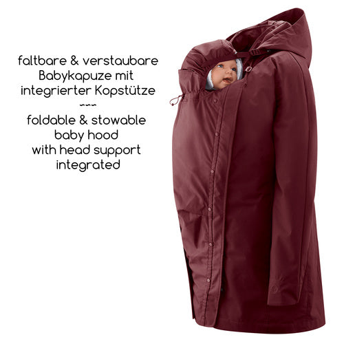 Mamalila Berlin waterdichte draagjas en zwangerschapsjas met uitneembare voering