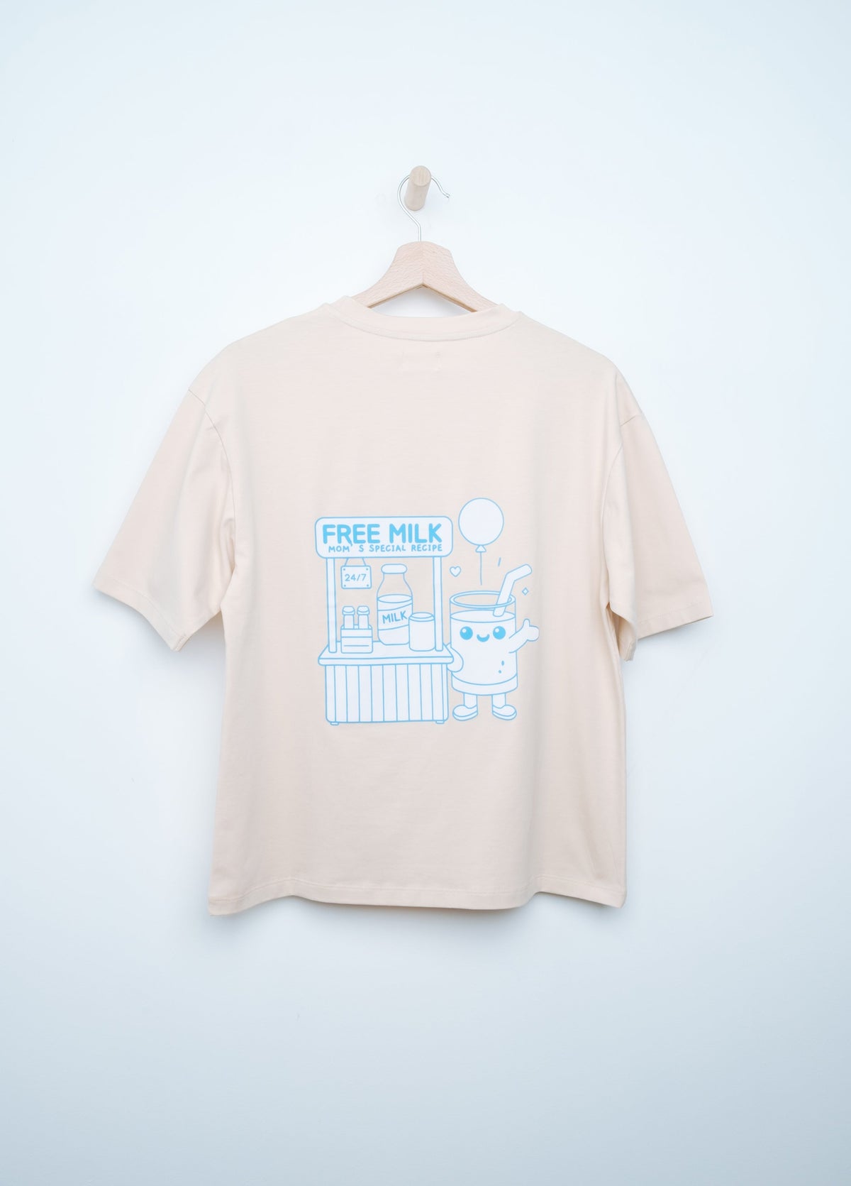 Camélia & Mimosa Lemonade oversized borstvoedings-T-shirt: print op de rug