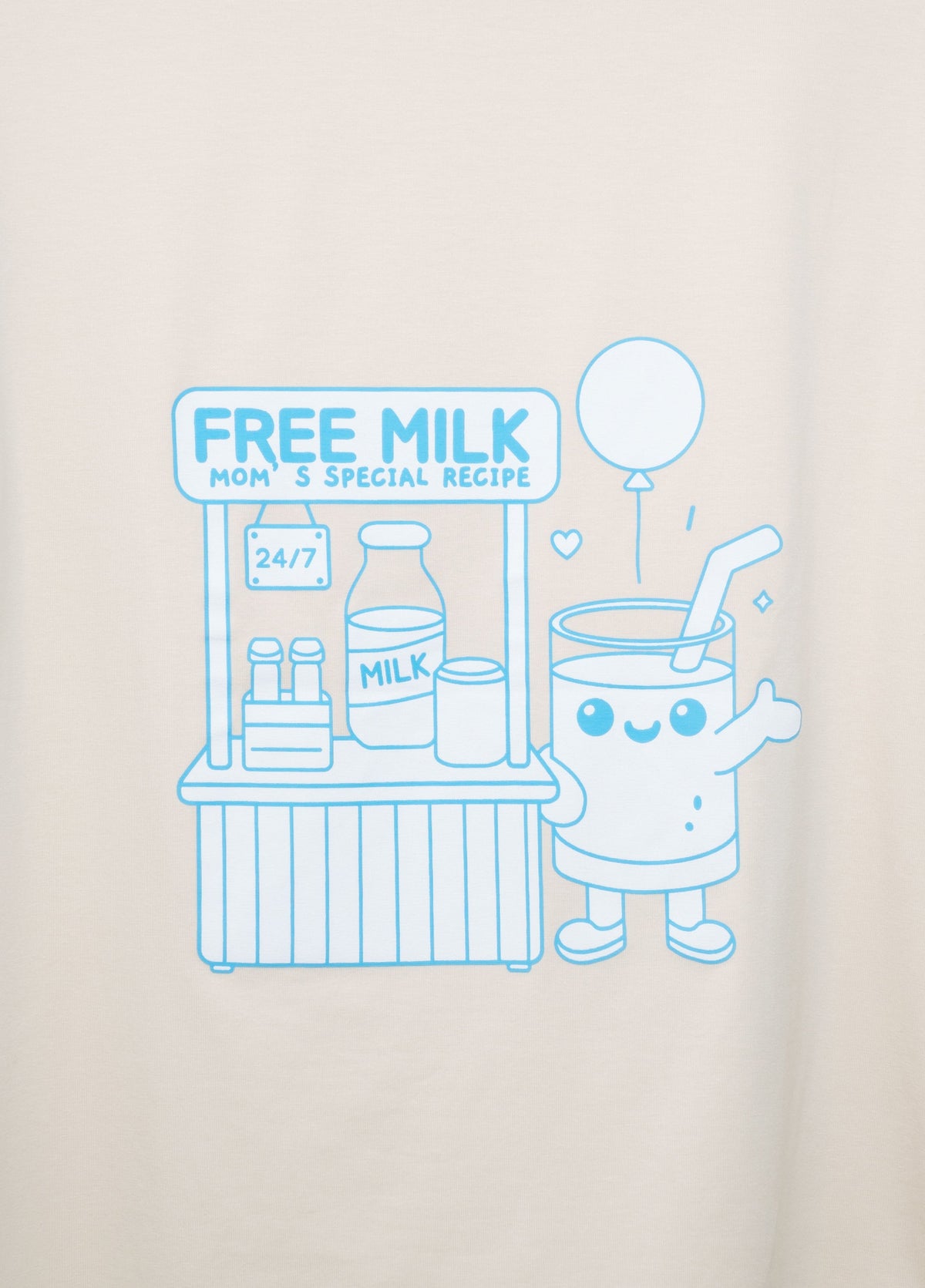 Camélia & Mimosa Lemonade oversized borstvoedings-T-shirt: detail print