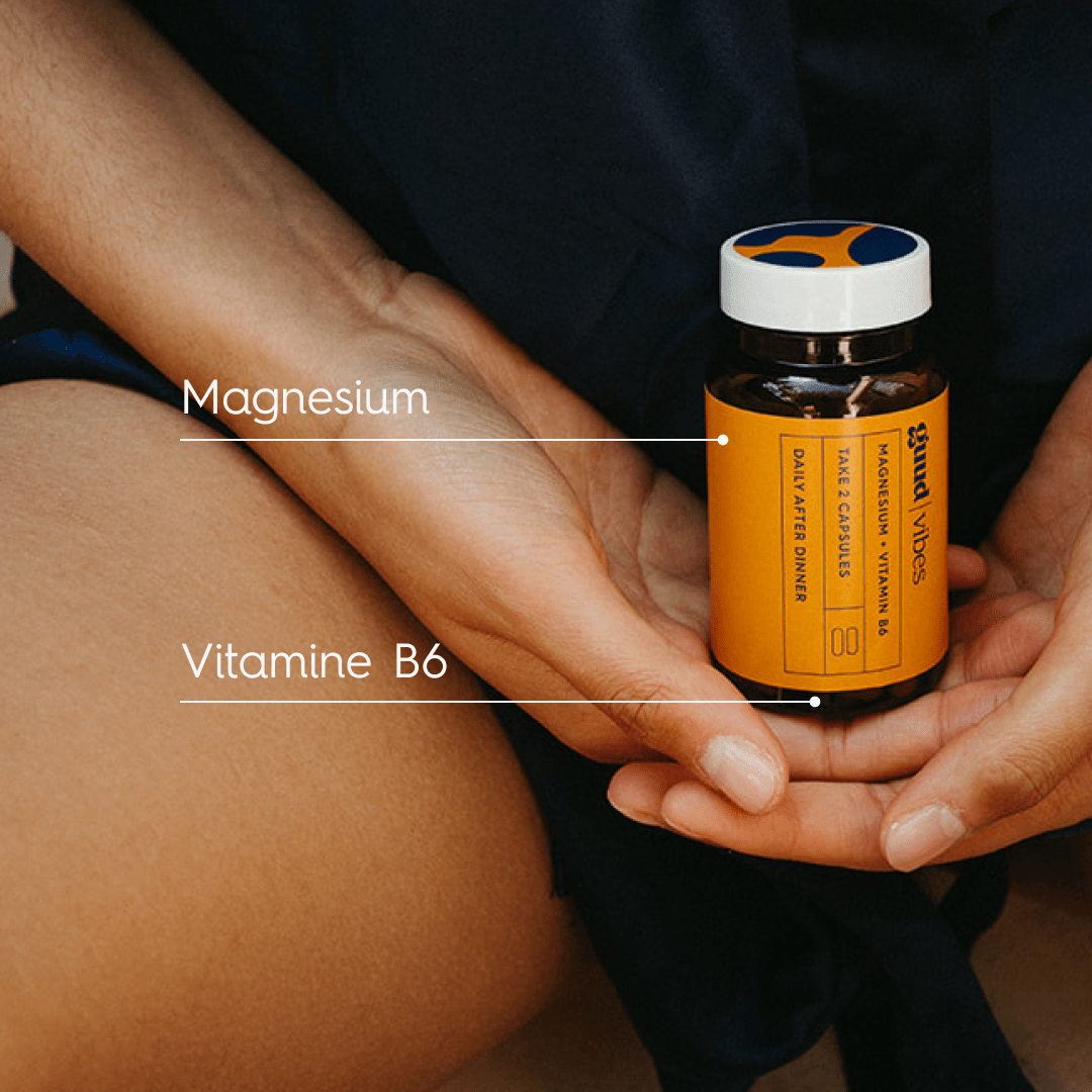Guud Woman Vibes magnesium en B6: verpakking achterkant
