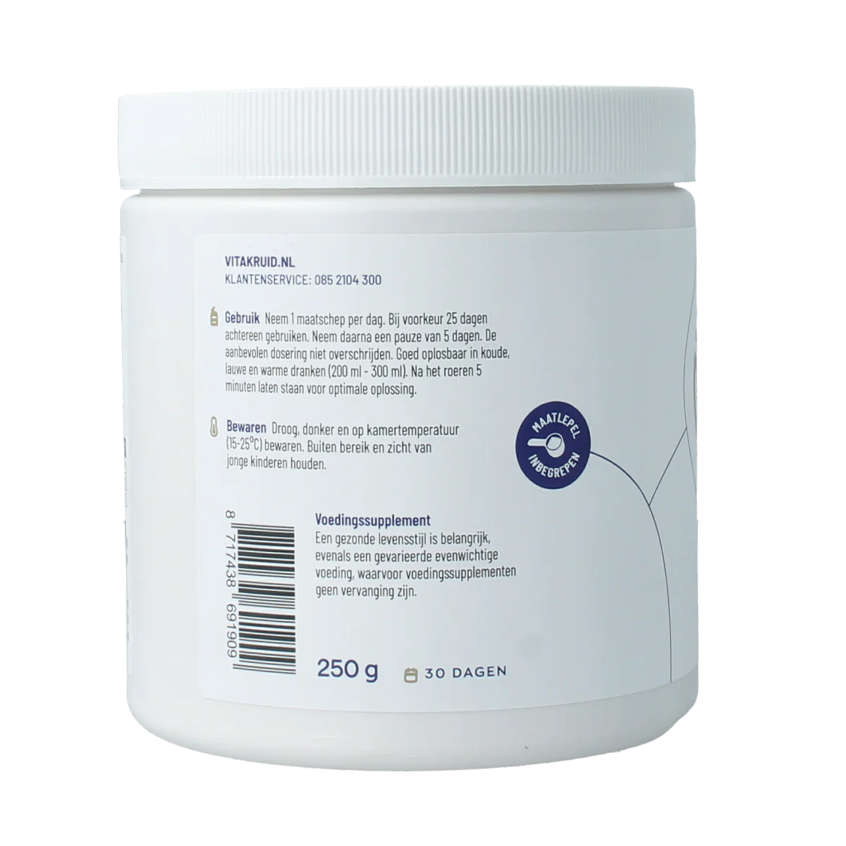 Vitakruid Collageen Solugel Poeder met vitamine C en D 250gr